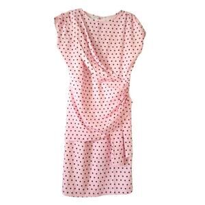 Light Pink polkadot midi women's Dress Size XL